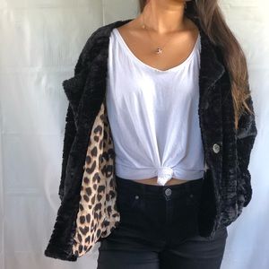 TORRID faux fur/ cheetah print jacket